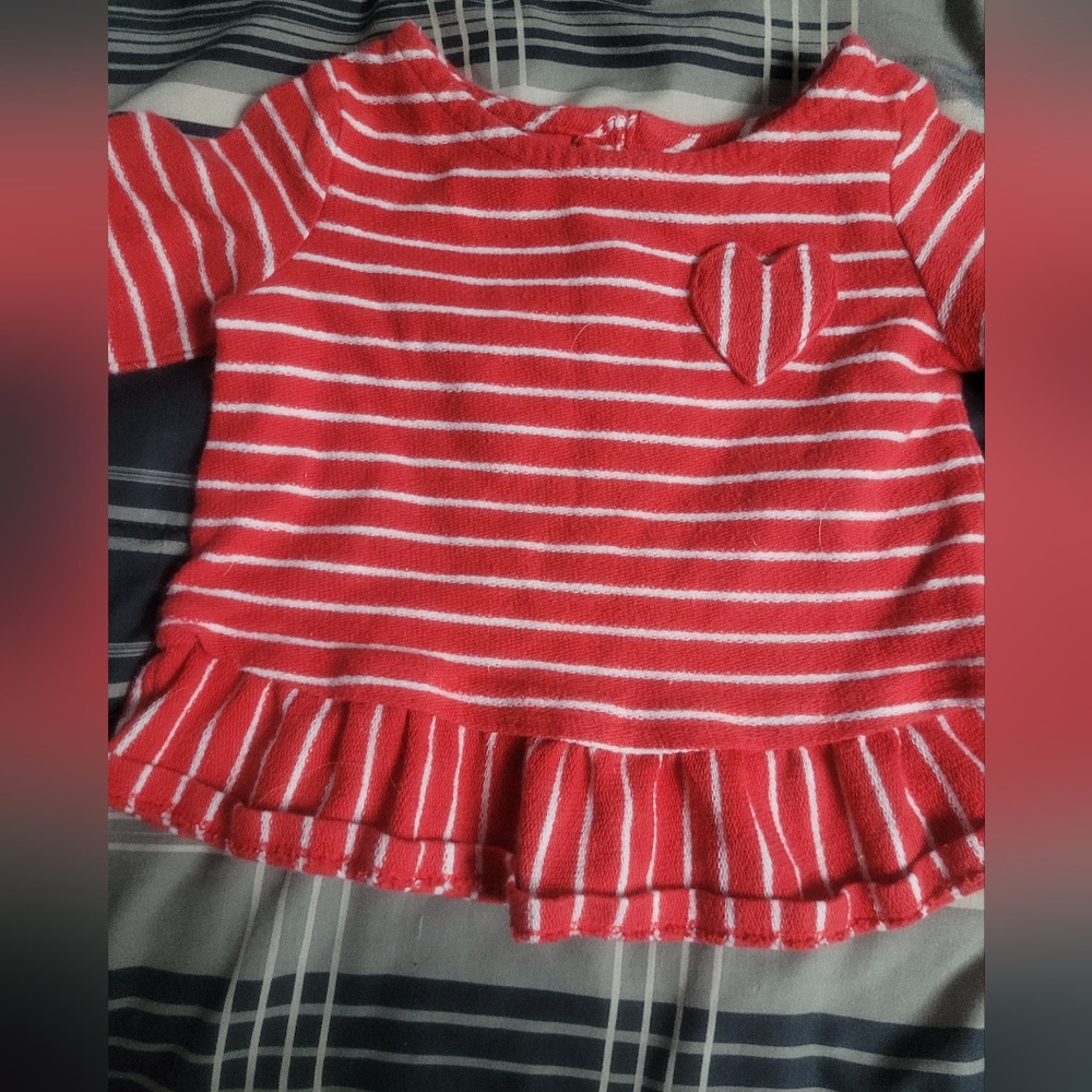 Red carter's shirt 24m